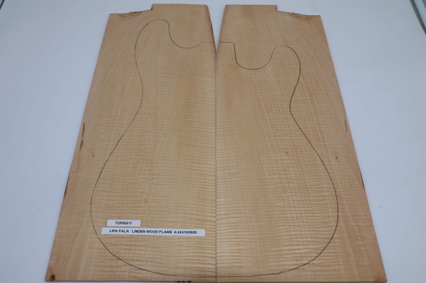 Lipa fala flame linden lime tree basswood drewniany top na gitarę guitar top