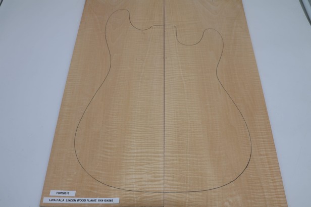 Lipa fala flame linden lime tree basswood drewniany top na gitarę guitar top