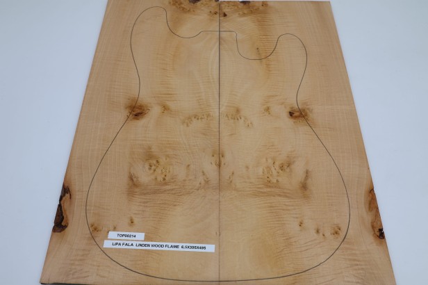 Lipa fala flame linden lime tree basswood drewniany top na gitarę guitar top