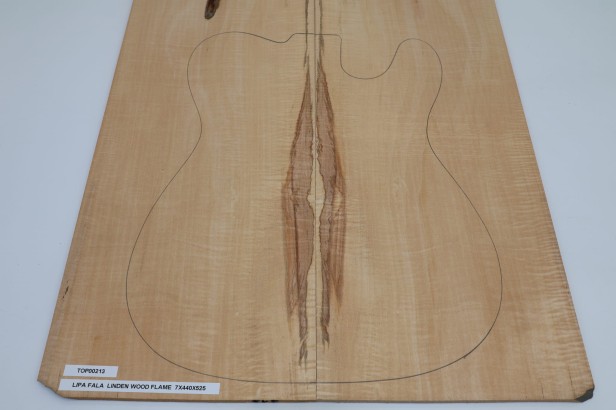 Lipa fala flame linden lime tree basswood drewniany top na gitarę guitar top