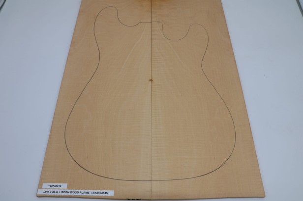 Lipa fala flame linden lime tree basswood drewniany top na gitarę guitar top