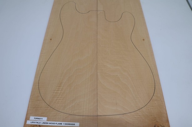 Lipa fala flame linden lime tree basswood drewniany top na gitarę guitar top