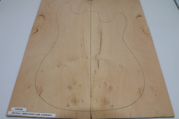 Lipa fala flame linden lime tree basswood drewniany top na gitarę guitar top