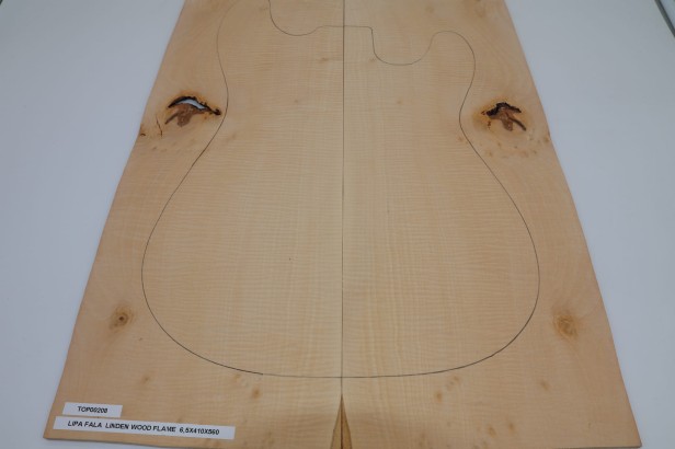 Lipa fala flame linden lime tree basswood drewniany top na gitarę guitar top