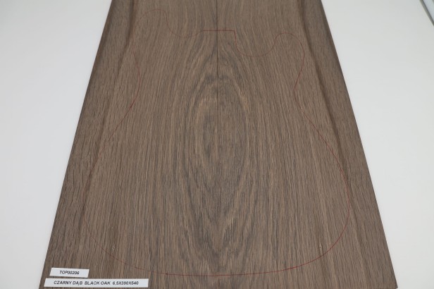 Czarny dąb black oak drewniany top na gitarę guitar top