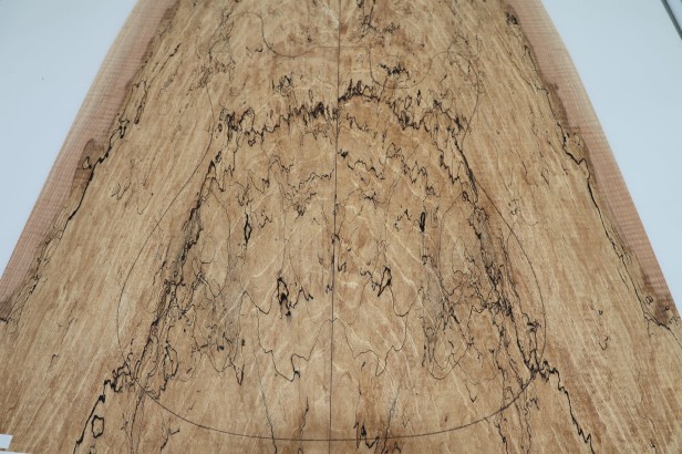 Jesion Ash spalted flame drewniany top na gitarę guitar top