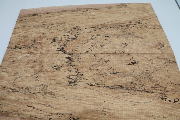 Jesion Ash spalted flame drewniany top na gitarę guitar top