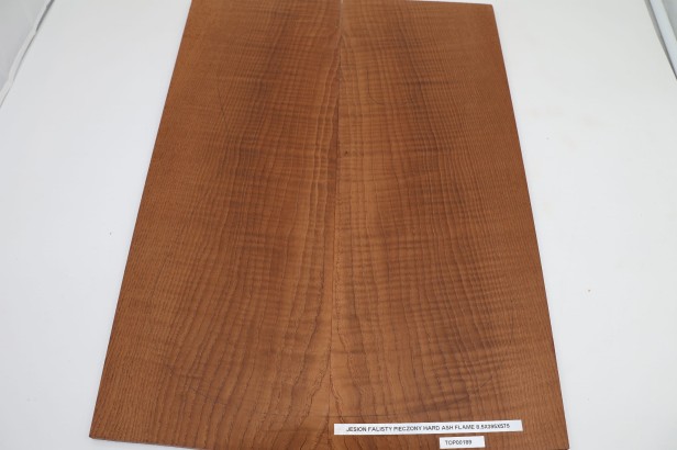 Jesion Hard Ash falisty flame pieczony drewniany top na gitarę guitar top