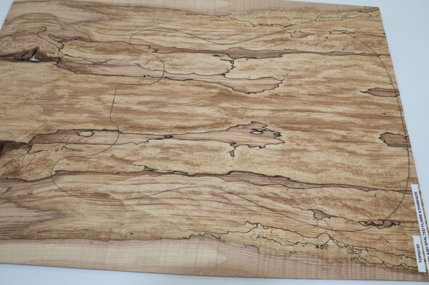 Jesion Ash spalted flame drewniany top na gitarę guitar top