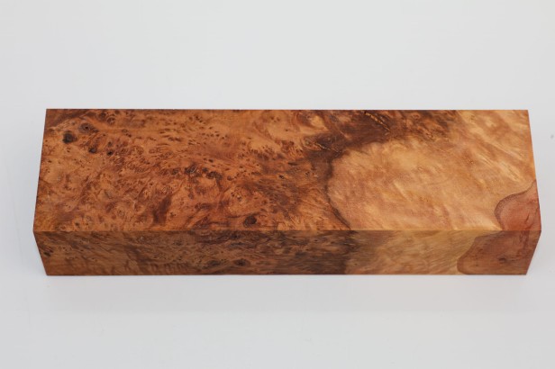 Lipa czeczot burl linden lime tree basswood stabilizowane drewno na rękojeść noża stabilized wood for knife