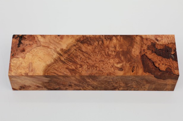 Lipa czeczot burl linden lime tree basswood stabilizowane drewno na rękojeść noża stabilized wood for knife
