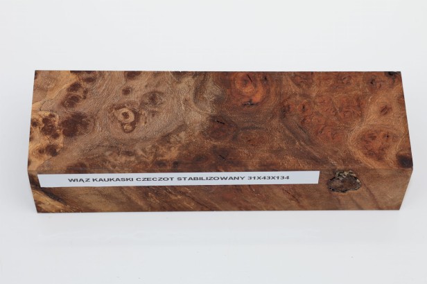 Wiąz Kaukaski Caucasian Elm czeczot burl stabilizowane drewno na rękojeść noża stabilized wood for knifes