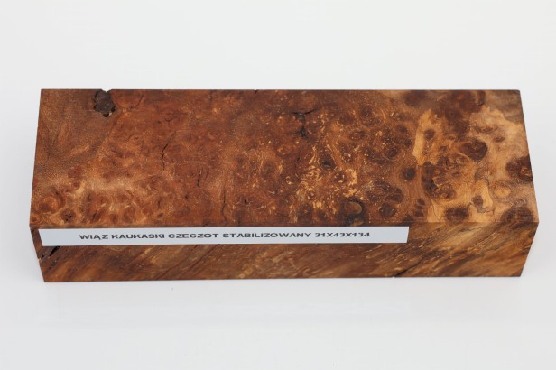 Wiąz Kaukaski Caucasian Elm czeczot burl stabilizowane drewno na rękojeść noża stabilized wood for knifes