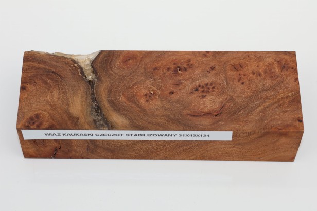 Wiąz Kaukaski Caucasian Elm czeczot burl stabilizowane drewno na rękojeść noża stabilized wood for knifes