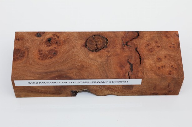 Wiąz Kaukaski Caucasian Elm czeczot burl stabilizowane drewno na rękojeść noża stabilized wood for knifes