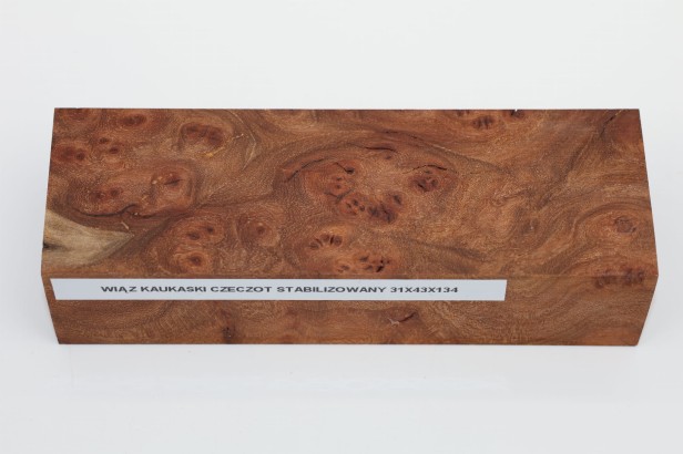 Wiąz Kaukaski Caucasian Elm czeczot burl stabilizowane drewno na rękojeść noża stabilized wood for knifes