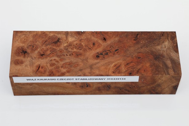 Wiąz Kaukaski Caucasian Elm czeczot burl stabilizowane drewno na rękojeść noża stabilized wood for knifes