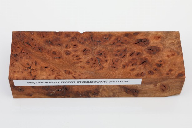 Wiąz Kaukaski Caucasian Elm czeczot burl stabilizowane drewno na rękojeść noża stabilized wood for knifes