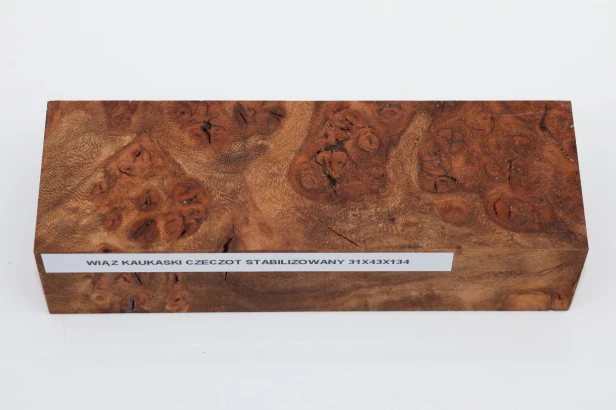 Wiąz Kaukaski Caucasian Elm czeczot burl stabilizowane drewno na rękojeść noża stabilized wood for knifes