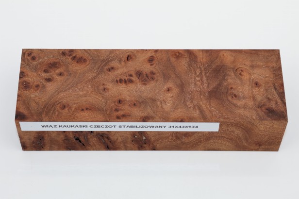 Wiąz Kaukaski Caucasian Elm czeczot burl stabilizowane drewno na rękojeść noża stabilized wood for knifes