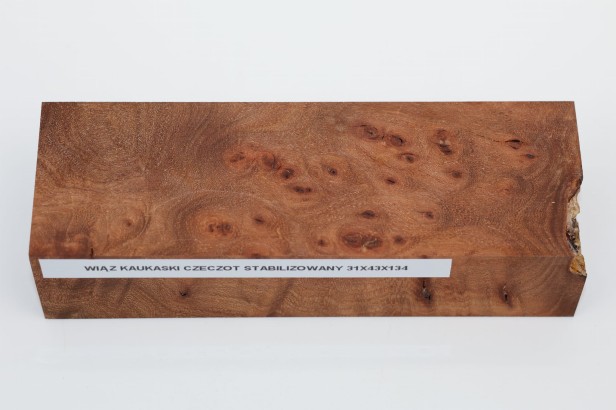 Wiąz Kaukaski Caucasian Elm czeczot burl stabilizowane drewno na rękojeść noża stabilized wood for knifes
