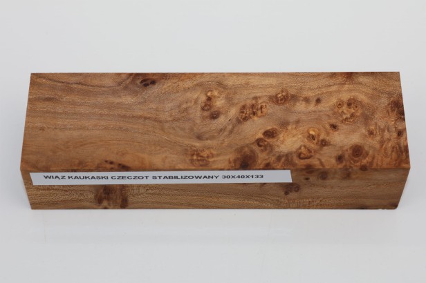 Wiąz Kaukaski Caucasian Elm czeczot burl stabilizowane drewno na rękojeść noża stabilized wood for knifes