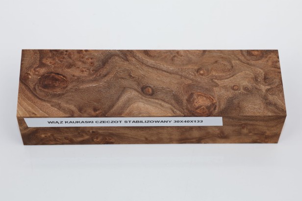 Wiąz Kaukaski Caucasian Elm czeczot burl stabilizowane drewno na rękojeść noża stabilized wood for knifes