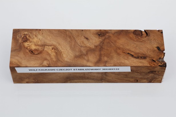 Wiąz Kaukaski Caucasian Elm czeczot burl stabilizowane drewno na rękojeść noża stabilized wood for knifes