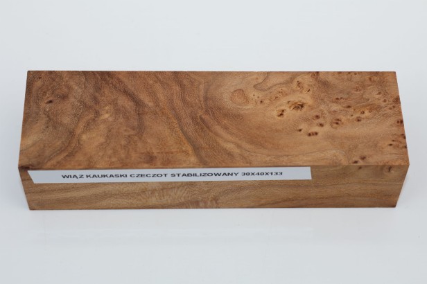 Wiąz Kaukaski Caucasian Elm czeczot burl stabilizowane drewno na rękojeść noża stabilized wood for knifes