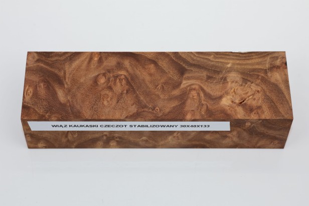Wiąz Kaukaski Caucasian Elm czeczot burl stabilizowane drewno na rękojeść noża stabilized wood for knifes