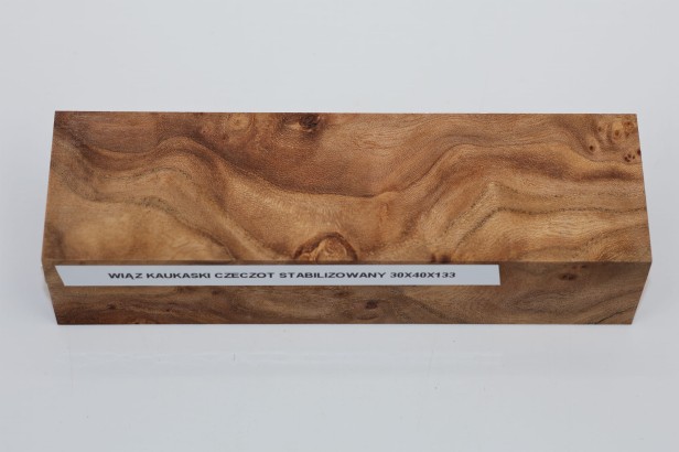 Wiąz Kaukaski Caucasian Elm czeczot burl stabilizowane drewno na rękojeść noża stabilized wood for knifes
