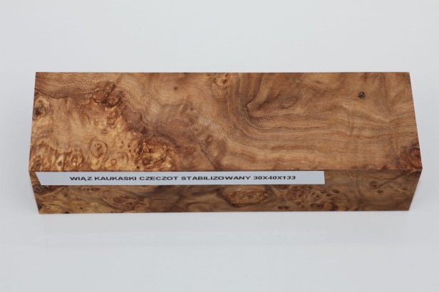 Wiąz Kaukaski Caucasian Elm czeczot burl stabilizowane drewno na rękojeść noża stabilized wood for knifes