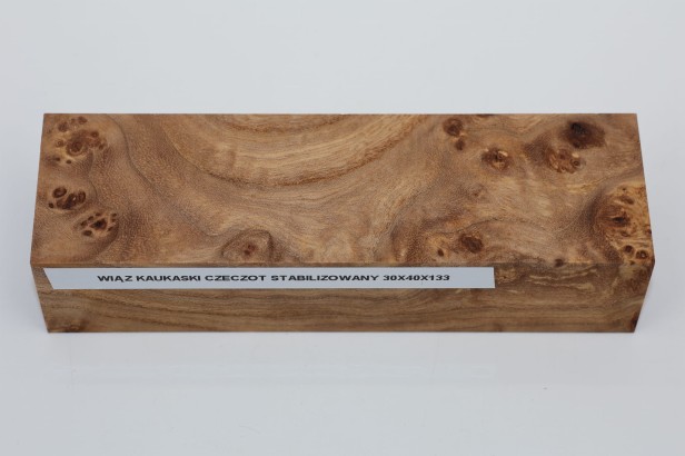 Wiąz Kaukaski Caucasian Elm czeczot burl stabilizowane drewno na rękojeść noża stabilized wood for knifes