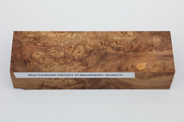 Wiąz Kaukaski Caucasian Elm czeczot burl stabilizowane drewno na rękojeść noża stabilized wood for knifes