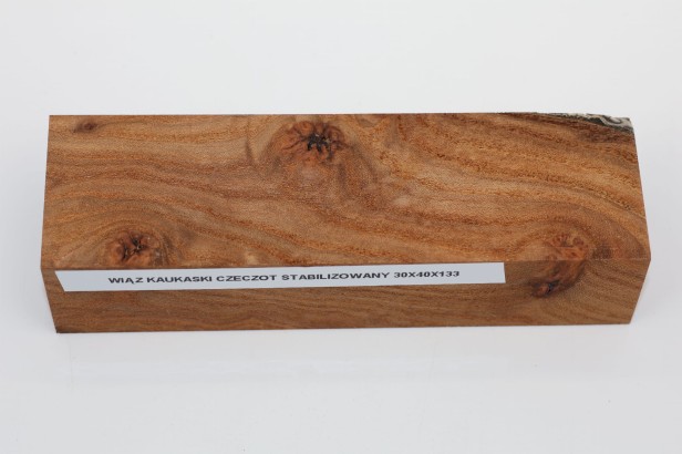 Wiąz Kaukaski Caucasian Elm czeczot burl stabilizowane drewno na rękojeść noża stabilized wood for knifes