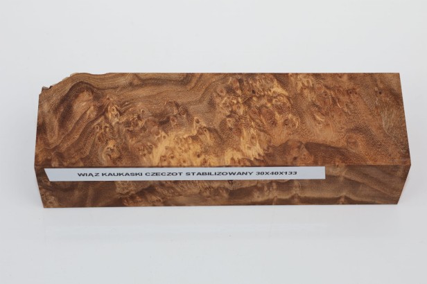 Wiąz Kaukaski Caucasian Elm czeczot burl stabilizowane drewno na rękojeść noża stabilized wood for knifes