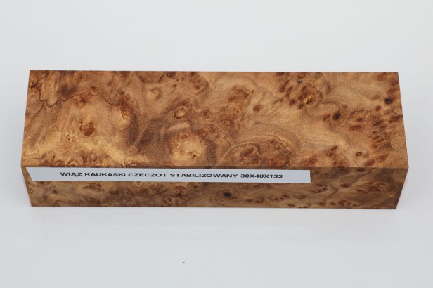 Wiąz Kaukaski Caucasian Elm czeczot burl stabilizowane drewno na rękojeść noża stabilized wood for knifes