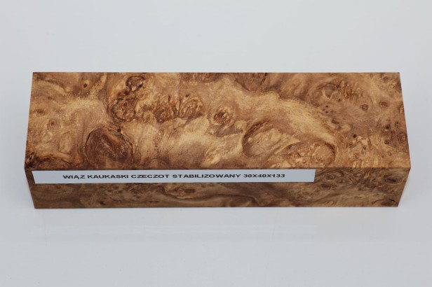 Wiąz Kaukaski Caucasian Elm czeczot burl stabilizowane drewno na rękojeść noża stabilized wood for knifes