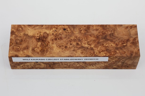 Wiąz Kaukaski Caucasian Elm czeczot burl stabilizowane drewno na rękojeść noża stabilized wood for knifes
