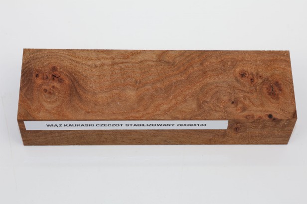 Wiąz Kaukaski Caucasian Elm czeczot burl stabilizowane drewno na rękojeść noża stabilized wood for knifes