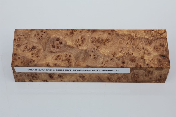 Wiąz Kaukaski Caucasian Elm czeczot burl stabilizowane drewno na rękojeść noża stabilized wood for knifes