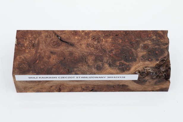 Wiąz Kaukaski Caucasian Elm czeczot burl stabilizowane drewno na rękojeść noża stabilized wood for knifes