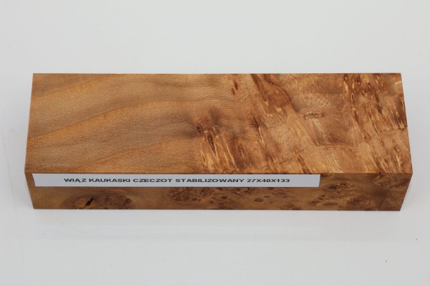 Wiąz Kaukaski Caucasian Elm czeczot burl stabilizowane drewno na rękojeść noża stabilized wood for knifes