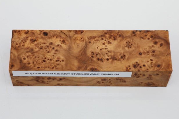 Wiąz Kaukaski Caucasian Elm czeczot burl stabilizowane drewno na rękojeść noża stabilized wood for knifes