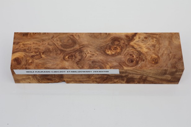 Wiąz Kaukaski Caucasian Elm czeczot burl stabilizowane drewno na rękojeść noża stabilized wood for knifes