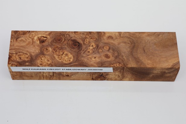 Wiąz Kaukaski Caucasian Elm czeczot burl stabilizowane drewno na rękojeść noża stabilized wood for knifes