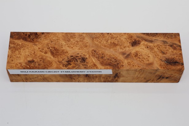 Wiąz Kaukaski Caucasian Elm czeczot burl stabilizowane drewno na rękojeść noża stabilized wood for knifes