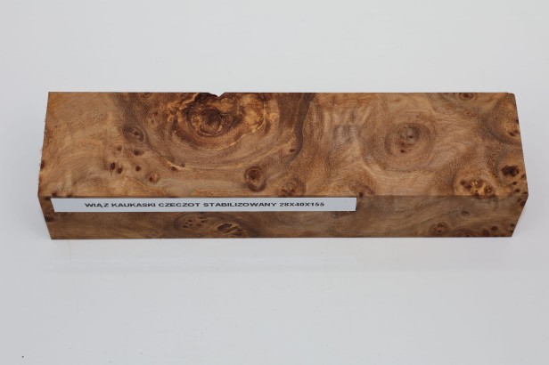 Wiąz Kaukaski Caucasian Elm czeczot burl stabilizowane drewno na rękojeść noża stabilized wood for knifes