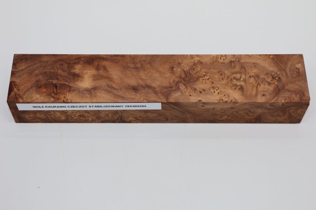 Wiąz Kaukaski Caucasian Elm czeczot burl stabilizowane drewno na rękojeść noża stabilized wood for knifes