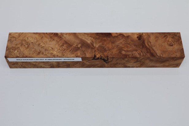 Wiąz Kaukaski Caucasian Elm czeczot burl stabilizowane drewno na rękojeść noża stabilized wood for knifes
